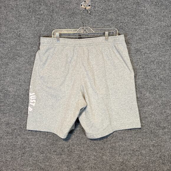 Nike Shorts Mens XL Gray Sweatshorts Just Do It Fleece Stretch Swoosh Casual - Picture 3 of 11